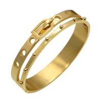 Nerūdijančio plieno Bangle, Nerūdijantis plienas, padengtą, unisex & tuščiaviduris, daugiau spalvų pasirinkimas, Vidinis skersmuo:Apytiksliai 58mm, Pardavė PC