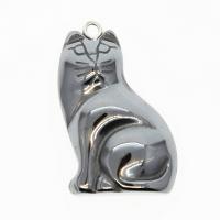 Pendants Gemstone Jewelry, Hematite, Cat, snasta, DIY, 29x21x6.50mm, Díolta De réir PC