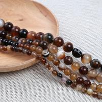 Φυσικό χάντρες Agate Lace, δαντέλα αχάτη, Γύρος, DIY, καφέ χρώμα, Sold Με Strand