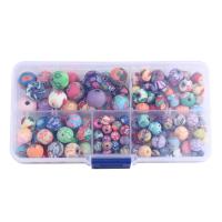 Polymeer Klei Kralen, Polymer Clay, met Plastic Box, Rechthoek, DIY, 128x65x22mm, 130pC's/box, Verkocht door box