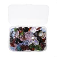 Fashion Glasperler, Glas, med Plastboks, Heart, du kan DIY, 88x60x21mm, 60pc'er/Box, Solgt af Box