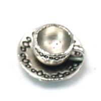 Zink-Aluminium-Anhänger, Zinklegierung, Modeschmuck & DIY, Silberfarbe, 14x8mm, verkauft von PC