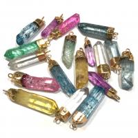 Quartz Gemstone Pendants irregular natural & DIY 6x30- Sold By PC