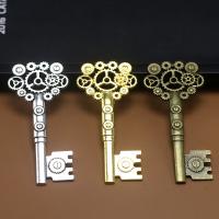 Zinc Alloy Key riipukset, Sinkkiseos, muoti korut & tee-se-itse, enemmän värejä valinta, 72x32x3MM, Myymät PC