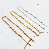 Hair Stick megállapításai, Sárgaréz, galvanizált, DIY, több színt a választás, nikkel, ólom és kadmium mentes, 100mm, Által értékesített PC