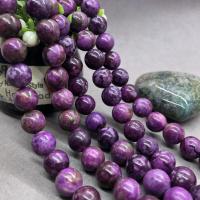 Perles naturelles Charoite, Charoïte, Rond, poli, normes différentes pour le choix, violet, Vendu par Environ 15 pouce brin