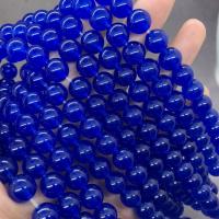 Chalcedony Beads Round polished sapphire Sold Per Approx 15 Inch Strand