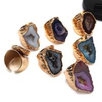 Finger Ring Agate, plátáilte, jewelry faisin & unisex, dathanna níos mó le haghaidh rogha, 25-40mmuff0c20-30mm, 5ríomhairí pearsanta/Mála, Díolta De réir Mála