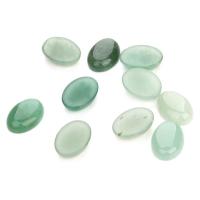 Gemstone Cabochons, Grøn aventurin, ellipse, forgyldt, du kan DIY & forskellig størrelse for valg, kirsebær kvarts, 10pc'er/Bag, Solgt af Bag