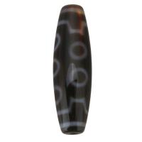 Naturlige tibetanske Agate Dzi Beads, Tibetansk agat, Oval, ti -eyed & to tone, 38x12mm, Hole:Ca. 2.5mm, Solgt af PC