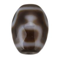 Prirodni Tibetanski Agate Dzi perle, Tibetanski ahat, Oval, nektar & u dvije nijanse, 10x12mm, Rupa:Približno 2mm, Prodano By PC