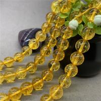 Natural Citrine Beads Round polished Grade AAAA Sold Per Approx 15 Inch Strand