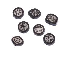 Wood Beads Black Sandalwood Carved DIY Sold By Bag