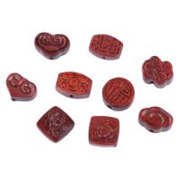 Wood Beads Red Sandalwood Willow Carved DIY Sold By Bag