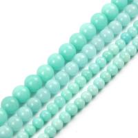 Amazonite Korálky, Amazonit, Kolo, lesklý, DIY & různé velikosti pro výběr, Prodáno za Cca 39 cm Strand