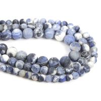 Perles en sodalite, Rond, DIY & normes différentes pour le choix & givré, Vendu par Environ 42 cm brin