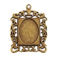 Zinc Alloy vedhæng Cabochon Setting, forgyldt, du kan DIY, blandede farver, nikkel, bly & cadmium fri, 35x46mm, 100pc'er/Bag, Solgt af Bag