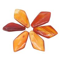 Gemstone Vedhæng Smykker, Red Agate, Rhombus, poleret, du kan DIY, rød, 21*11*3mm, 5pc'er/Bag, Solgt af Bag