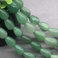 Aventurine Korálky, Zelená Aventurine, Slza, lesklý, různé velikosti pro výběr, Prodáno za Cca 15.7 inch Strand