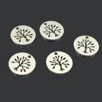 Stainless Steel Pendants Flat Round polished hollow Approx 1.2mm Sold By Lot