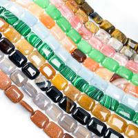 Blandet Gemstone perler, Natursten, Rektangel, du kan DIY, flere farver til valg, 13x18mm, 22pc'er/Strand, Solgt af Strand