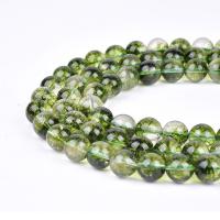 Quartz naturel bijoux perles, Quartz Phantom Vert, Rond, normes différentes pour le choix, Vendu par Environ 15.7 pouce brin