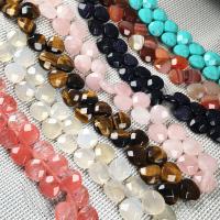 Blandet Gemstone perler, Natursten, Teardrop, du kan DIY & facetteret, flere farver til valg, 10x12mm, 30pc'er/Strand, Solgt af Strand