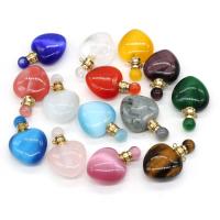 Cats Eye Parfum fles hanger, Hart, DIY, meer kleuren voor de keuze, 24x36mm, Verkocht door PC