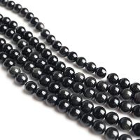 Fekete Obsidian Gyöngyök, Obszidián, Kerek, csiszolt, különböző méretű a választás, több színt a választás, Naponta eladott Kb 15.4 inch Strand