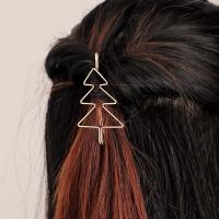 Haar Clip, Zinc Alloy, Kerstboom, plated, voor vrouw, meer kleuren voor de keuze, nikkel, lood en cadmium vrij, 46x41mm, Verkocht door PC