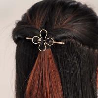 Haar Clip, Zinc Alloy, Four Leaf Clover, plated, voor vrouw, meer kleuren voor de keuze, nikkel, lood en cadmium vrij, 38mm, Verkocht door PC