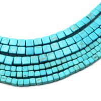 Turquoise Kralen, Synthetische Turquoise, Kubus, synthetisch, DIY & verschillende grootte voor keus, blauw, 10pC's/Bag, Verkocht door Bag