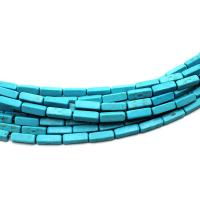 Tyrkysové korálky, Syntetický Turquoise, Obdélník, syntetický, DIY, modrý, 4*13mm, 10PC/Bag, Prodáno By Bag