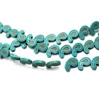 Tyrkysové korálky, Syntetický Turquoise, Klíčící fazole, syntetický, DIY, modrý, 11*18mm, 10přediva/Bag, Prodáno By Bag