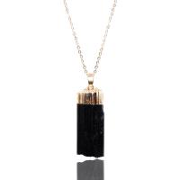 Bijoux Pendentifs en pierres gemmes, Schorl, Irrégulière, DIY, noire, 25-45*15*10mm, Vendu par PC