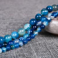 Natural Lace Agate Beads Round polished skyblue Sold Per Approx 15.7 Inch Strand