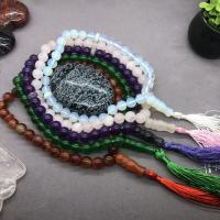 Pulsera Mala, Piedra natural, Esférico, hecho a mano, diferentes materiales para la opción & unisexo, más colores para la opción, 10mm, aproximado 33PCs/Sarta, Vendido para aproximado 13 Inch Sarta