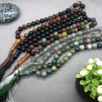 Poignet Mala, Agate, Rond, fait à la main, unisexe, plus de couleurs à choisir, 10mm, Environ 33PC/brin, Vendu par Environ 13 pouce brin