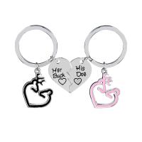 Cink Alloy Key kopča, Patchwork & modni nakit & bez spolne razlike, srebro, Prodano By PC