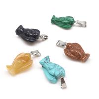 Gemstone Hängen Smycken, Ädelsten, Angel, polerad, DIY & olika stilar för val, fler färger för val, 29*15*7mm, 5PC/Bag, Säljs av Bag