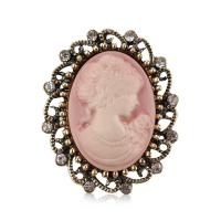 Zinc Alloy Brooches with Rhinestone portable & fashion jewelry Sold By PC