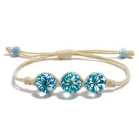 Trendy Wax cord armbanden, met Gedroogde bloem & glazuur, voor vrouw, meer kleuren voor de keuze, 10mm, Binnendiameter:Ca 240mm, 2strengen/Bag, Verkocht door Bag