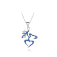 Zinklegering halskettingen, Zinc Alloy, mode sieraden & uniseks, blauw, 45+5CM, Verkocht door Strand