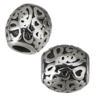 Stainless Steel Large Hole Beads 316 Stainless Steel blacken Approx 4mm Sold By Bag