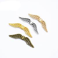 Cink Alloy zan perle, Wing Shape, pozlaćen, šupalj, više boja za izbor, 31x8mm, Rupa:Približno 1mm, 200računala/Lot, Prodano By Lot