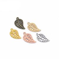 Zinc Alloy Leaf Pendants KC gold color plated hollow Approx 1mm Sold By Lot