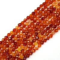 Naturlig rød agat perler, Red Agate, Rhombus, du kan DIY & forskellig størrelse for valg, rødligorange, Solgt af Strand