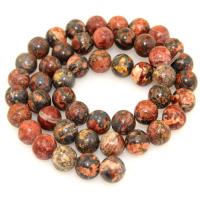 Leopard Skin Jasper Beads Leopard Skin Stone Round polished DIY nickel lead & cadmium free Sold By Strand