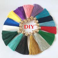 Dekorative Tassel, Zinc Alloy, med Polyester, du kan DIY, flere farver til valg, nikkel, bly & cadmium fri, 80mm, Solgt af PC