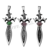 Stainless Steel Pendants plated with rhinestone Sold By PC